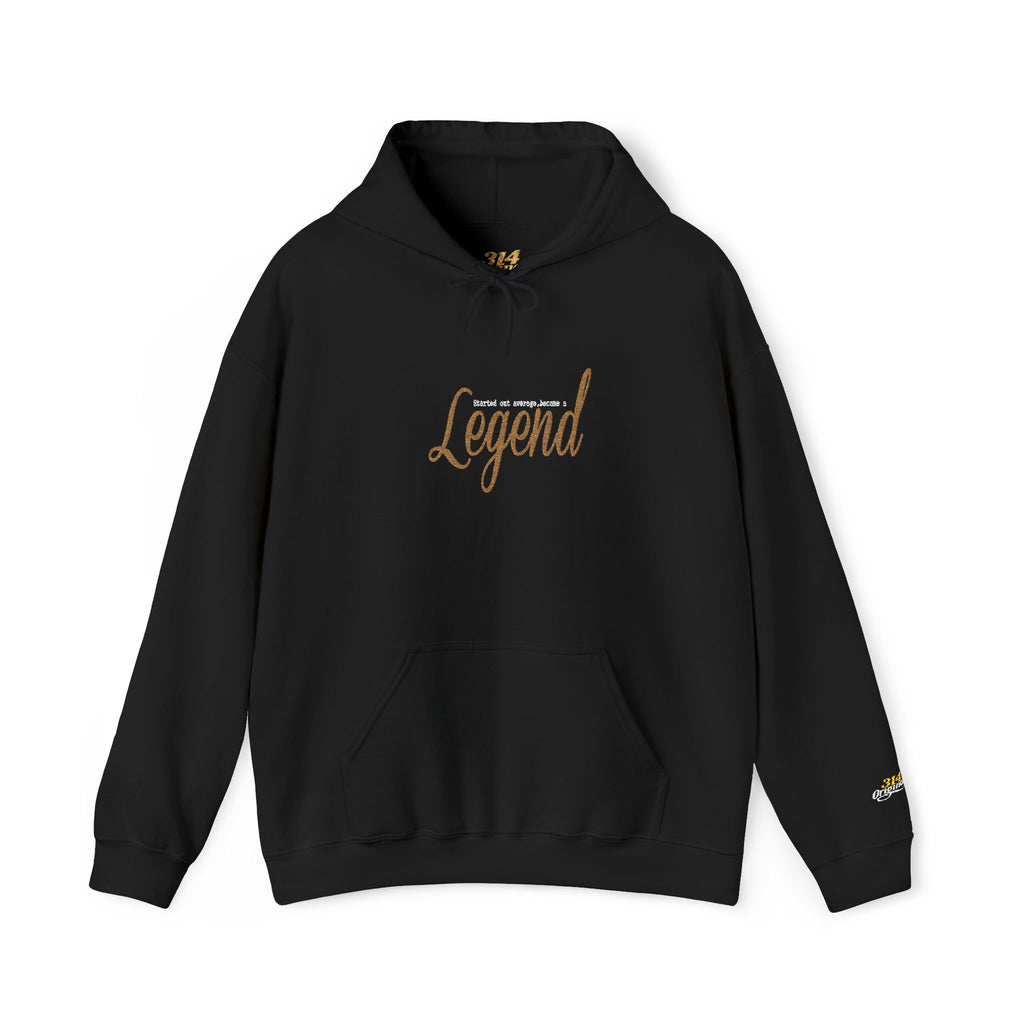 Legend Script Hoodie-Cozy Pullover with Gold Text - 314 Originals