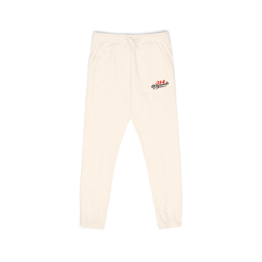 Fleece Sweatpants with Retro Script Chest Logo Printify Trousers  314 Originals