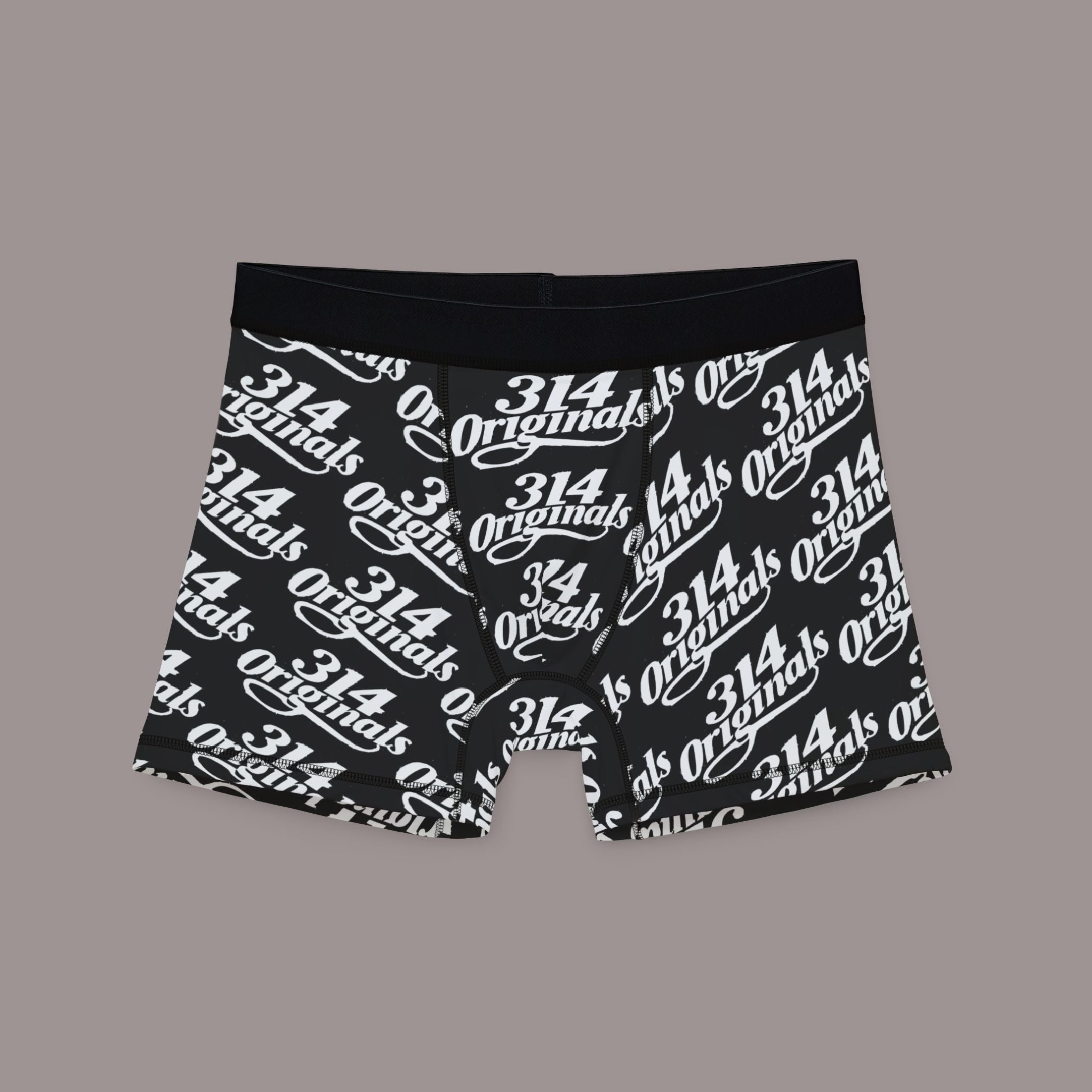314 Originals Men’s Boxer Briefs — All-Over Logo Print - 314 Originals