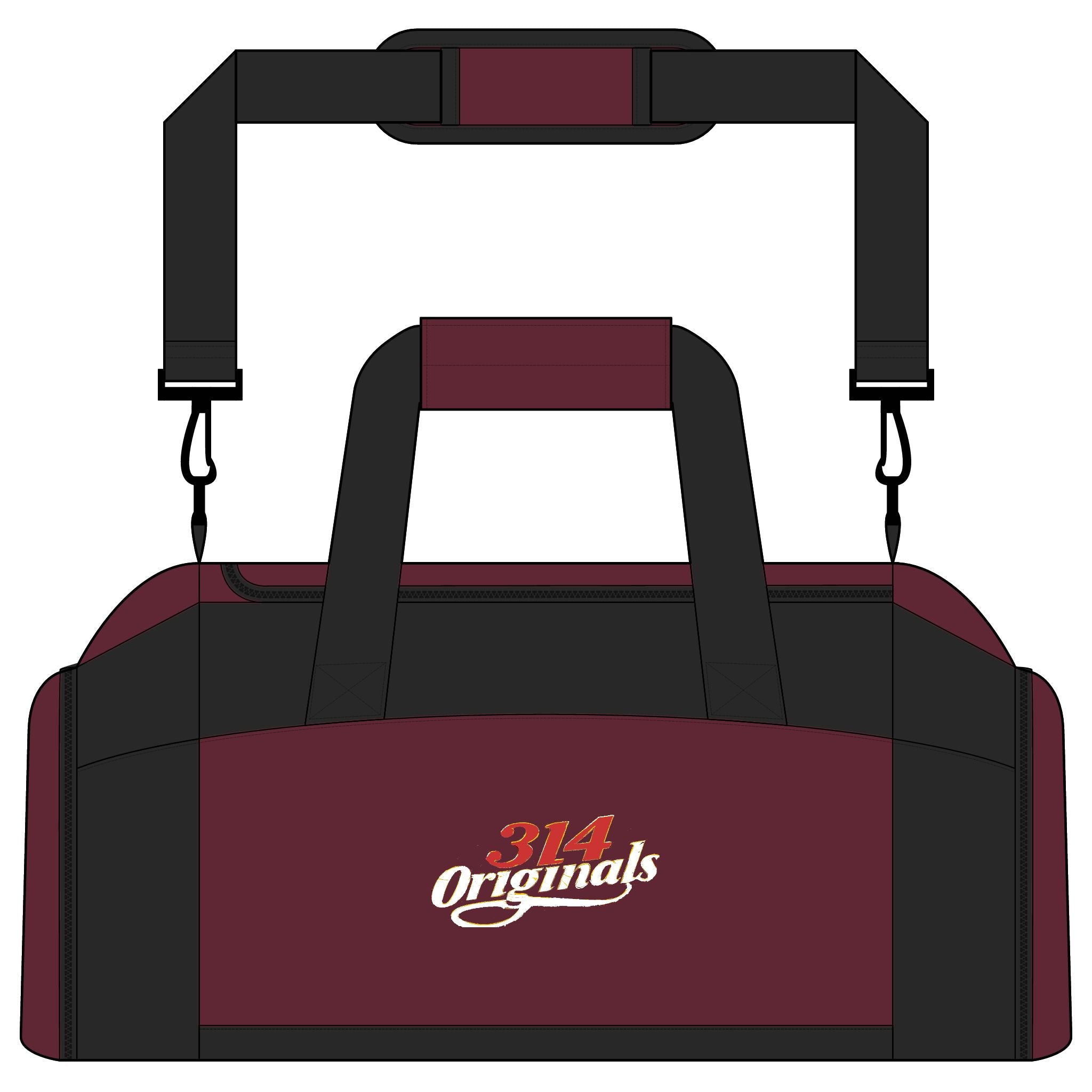 314 Originals Gym Bag — Retro Script Duffle for Athletes & Travel - 314 Originals