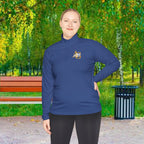 AGO Quarter-Zip Pullover — Small Gold & Black Chest Embroidery, Lightweight Casual Pullover - 314 Originals