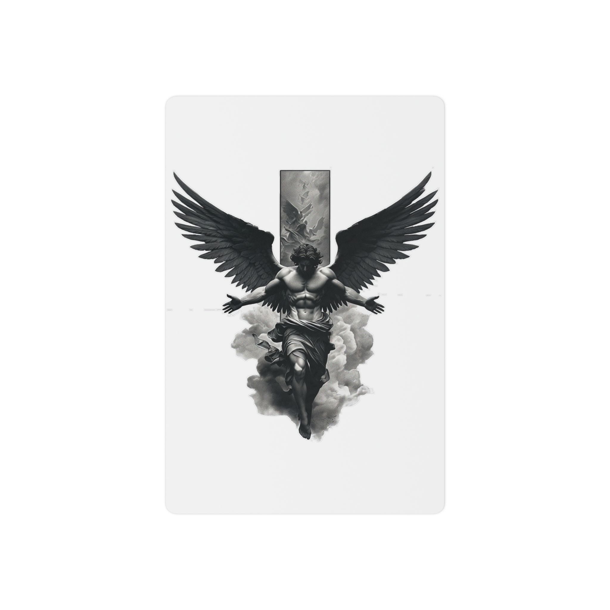Angel Wing Temporary Tattoo — Black & Grey Fallen Angel Design - 314 Originals