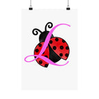 Ladybug Initial “L” Matte Poster — Cute Nursery Wall Art for Girls Printify Poster  314 Originals