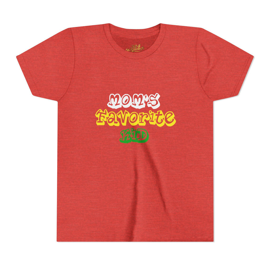 Girl's "Favorite Kid" Retro Yellow & Green Graphic T-Shirt
