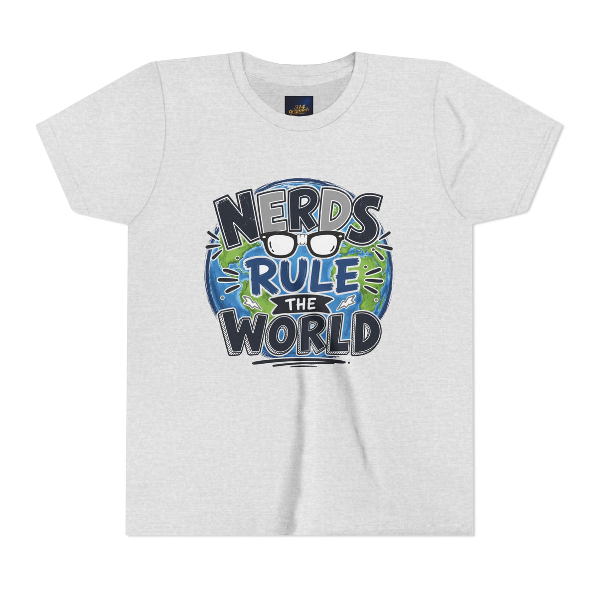 "Nerds Rule the World" Graphic Youth Girls Tee Shirt