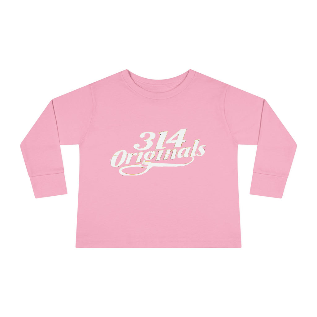 Toddler Long Sleeve Tee — "314 Originals" Retro Script Kids Shirt - 314 Originals