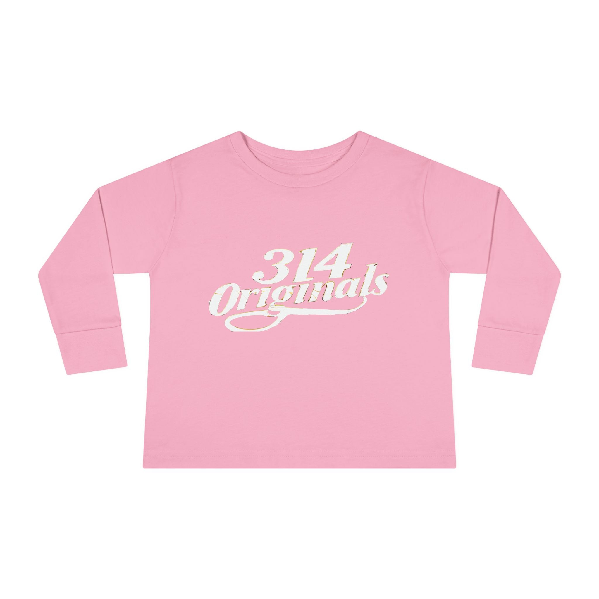 Toddler Long Sleeve Tee — "314 Originals" Retro Script Kids Shirt - 314 Originals
