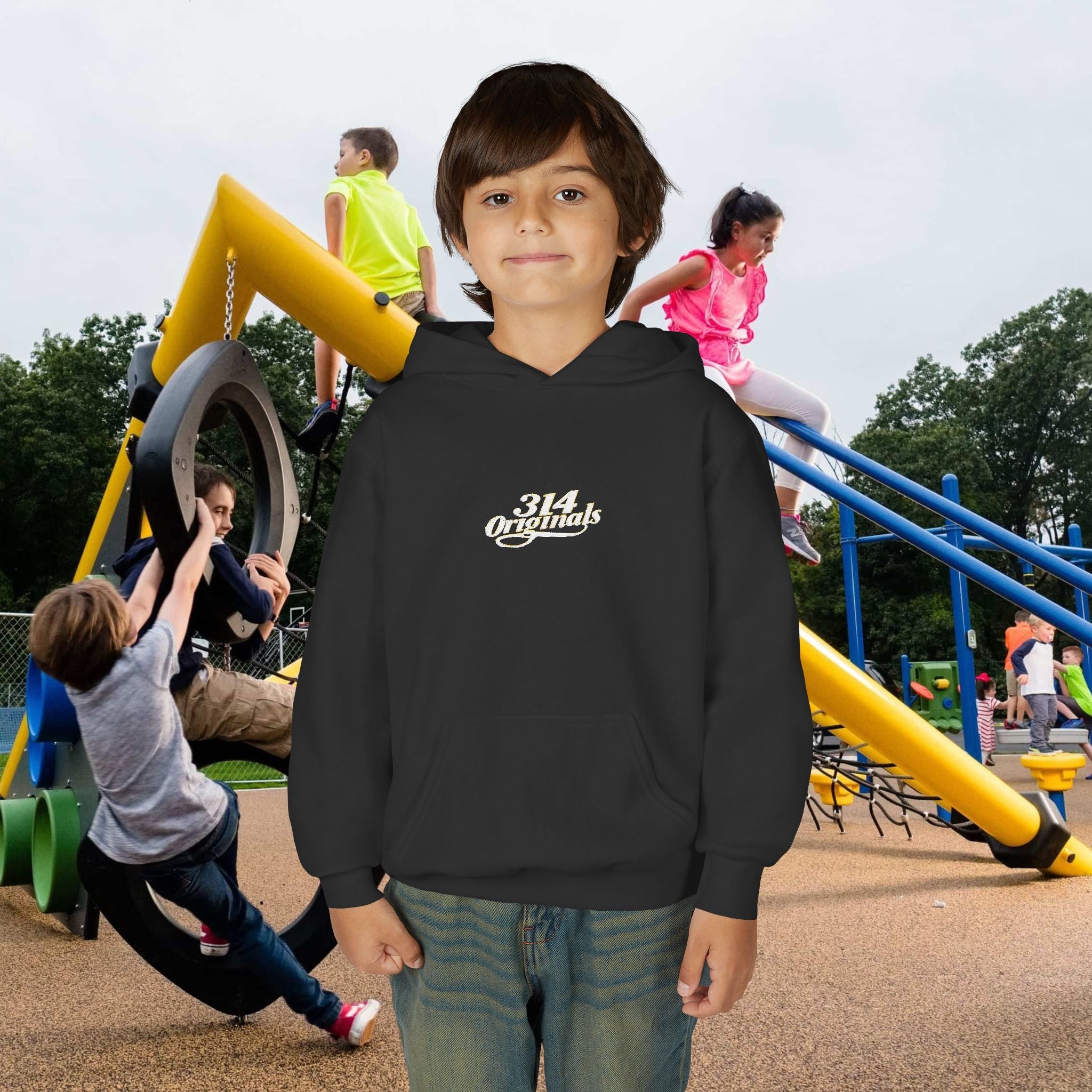 Youth Hoodie - "314 Originals" Retro Script Chest Logo