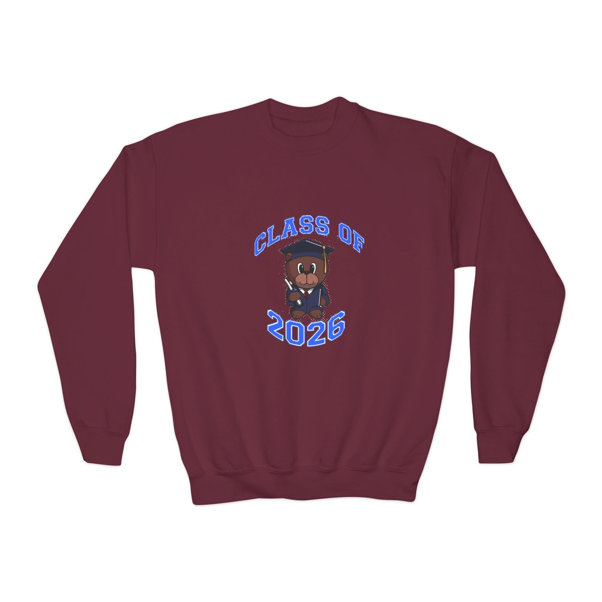 Class of 2026 Youth Crewneck Sweatshirt – Graduation Bear Design