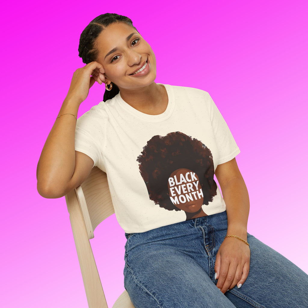 Black Every Month T-Shirt — Afrocentric Pride Graphic Tee - 314 Originals
