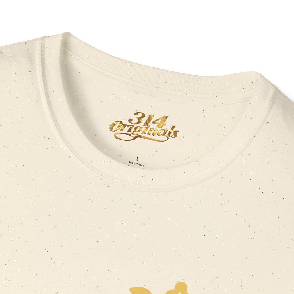 Queen Q Crown T‑Shirt — Pink & Gold Heart Logo Tee