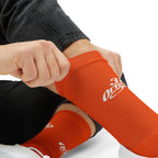 Orange Sublimation Socks with '314 Originals' Script — Athletic Crew Socks - 314 Originals