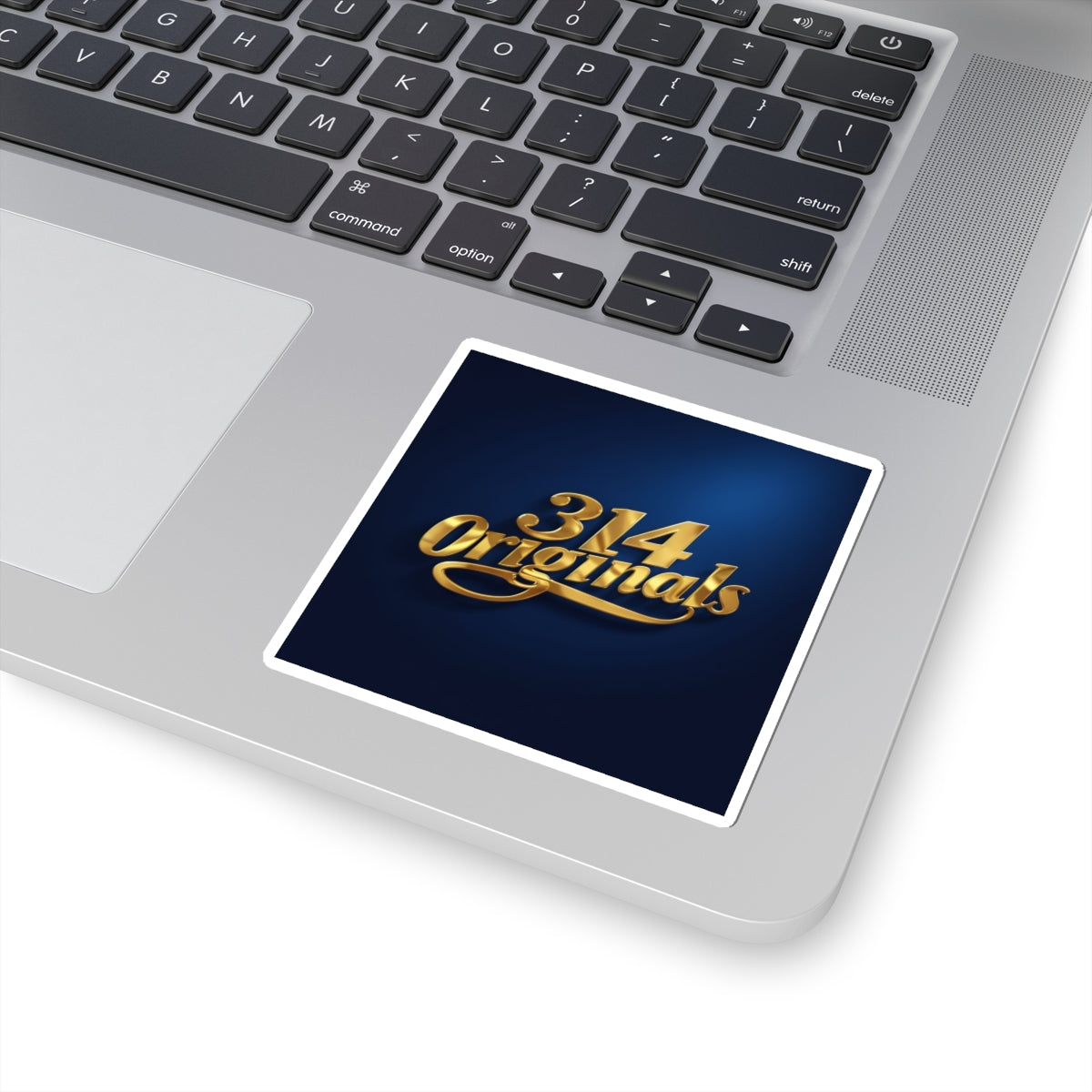 Autocollant découpé Gold Script "314 Originals" — Autocollant logo rétro luxe pour ordinateurs portables et équipements