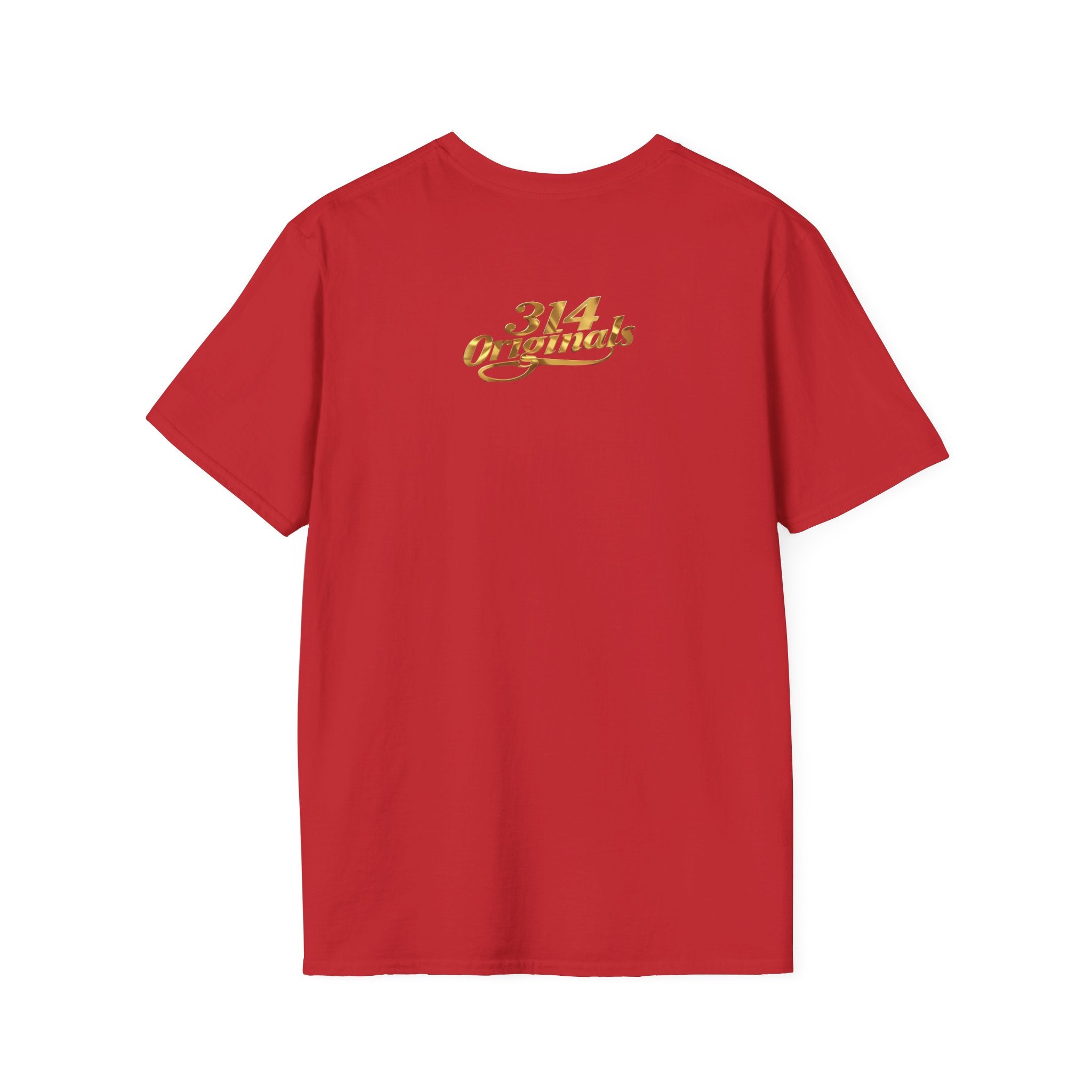 St. Louis Arch Skyline Tee — Born Hustler Front, 314 Originals Back - 314 Originals