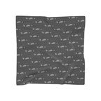Black and Silver Logo Scarf — Script Pattern Polyester Scarf - 314 Originals
