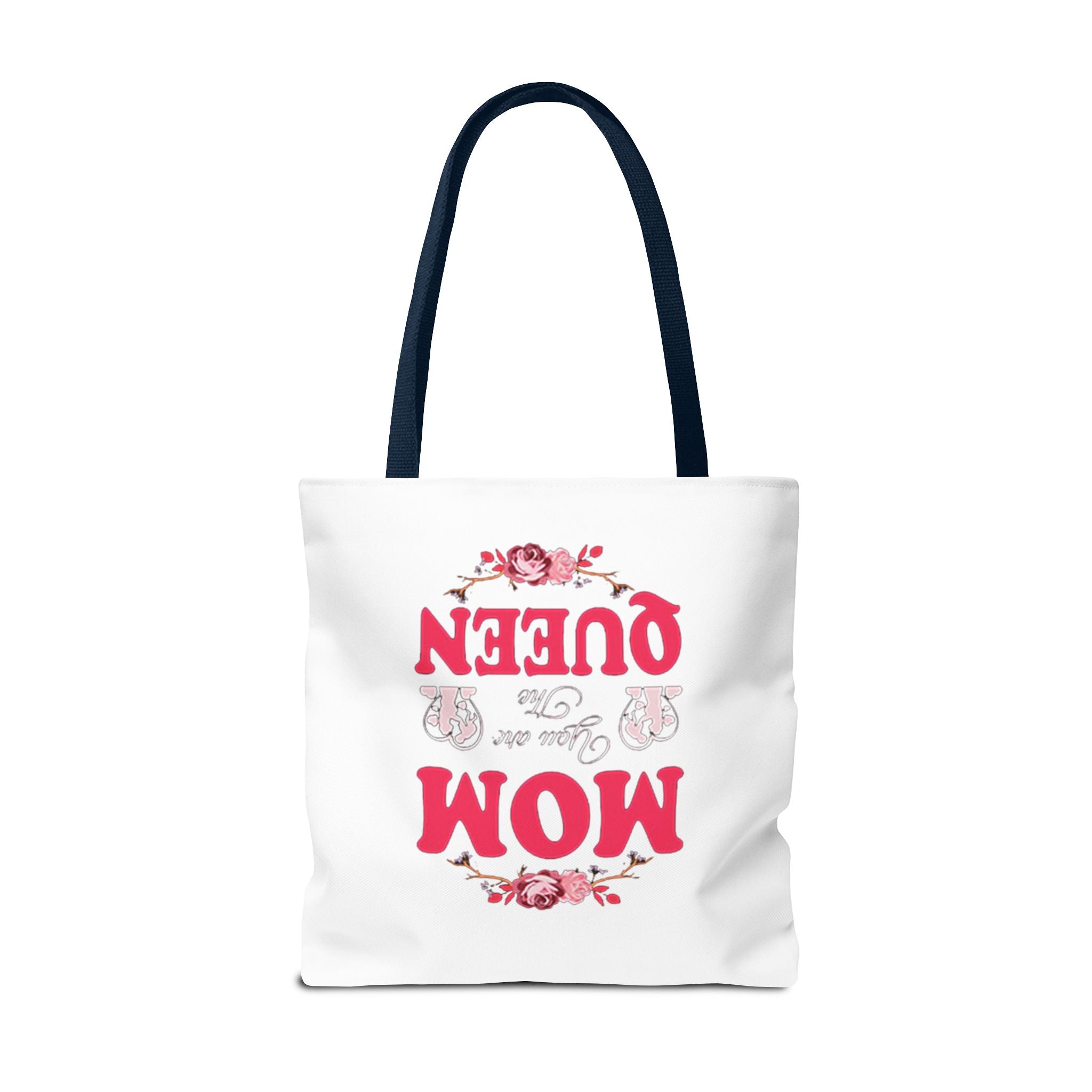 "Mom You're the Queen" Floral Mother's Day Tote Bag Printify Bags  314 Originals