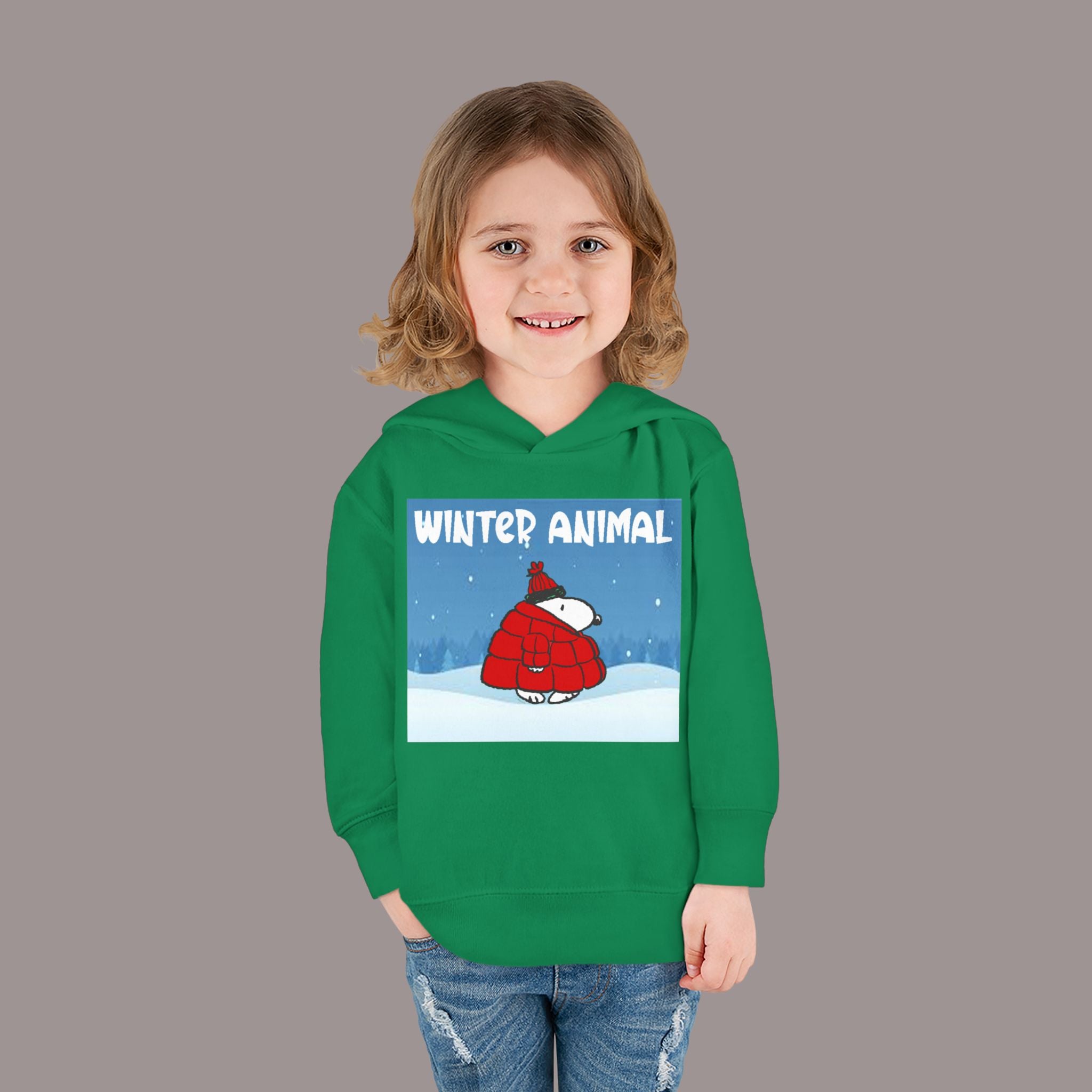 "Winter Animal" Toddler Hoodie Pullover - 314 Originals