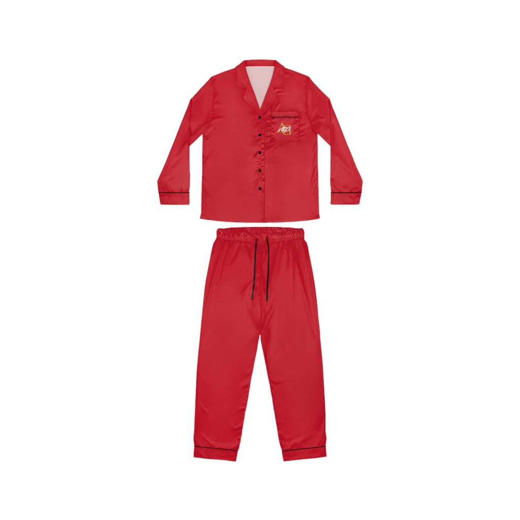 Red Satin Women's Pajama Set — Luxurious Button-Up Sleepwear - 314 Originals
