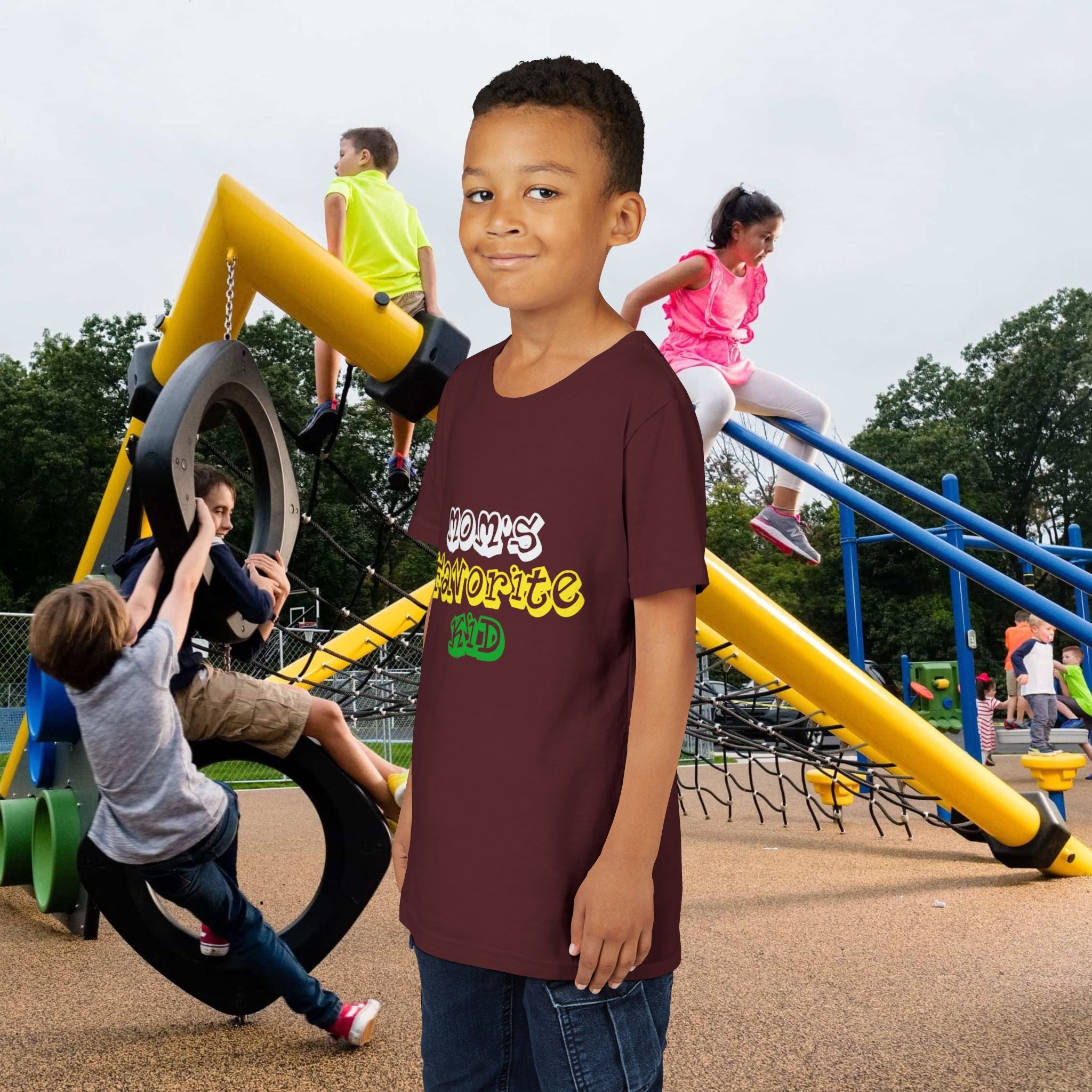Boys "Favorite Kid" Retro Yellow & Green Graphic T-Shirt - 314 Originals