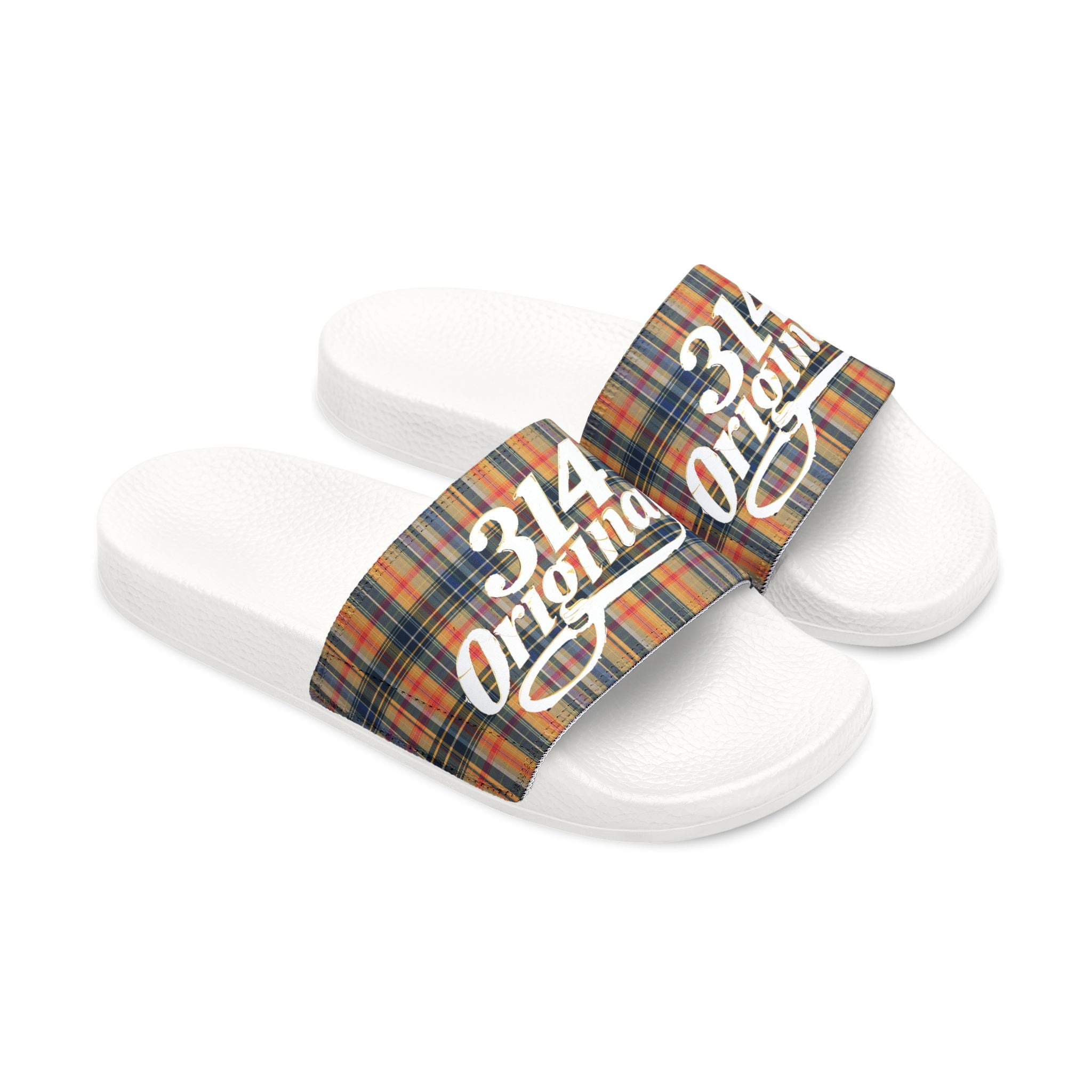 Plaid '314 Originals' Removable-Strap Slide Sandals