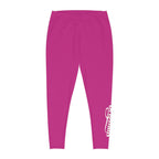 Pink Plus Size Leggings — Subtle Side Script Graphic, Comfortable Everyday Activewear - 314 Originals