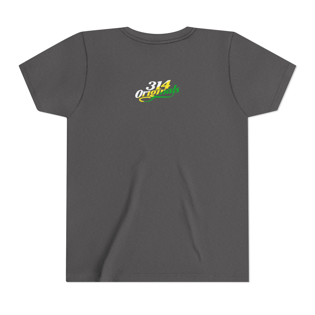 Girl's "Favorite Kid" Retro Yellow & Green Graphic T-Shirt
