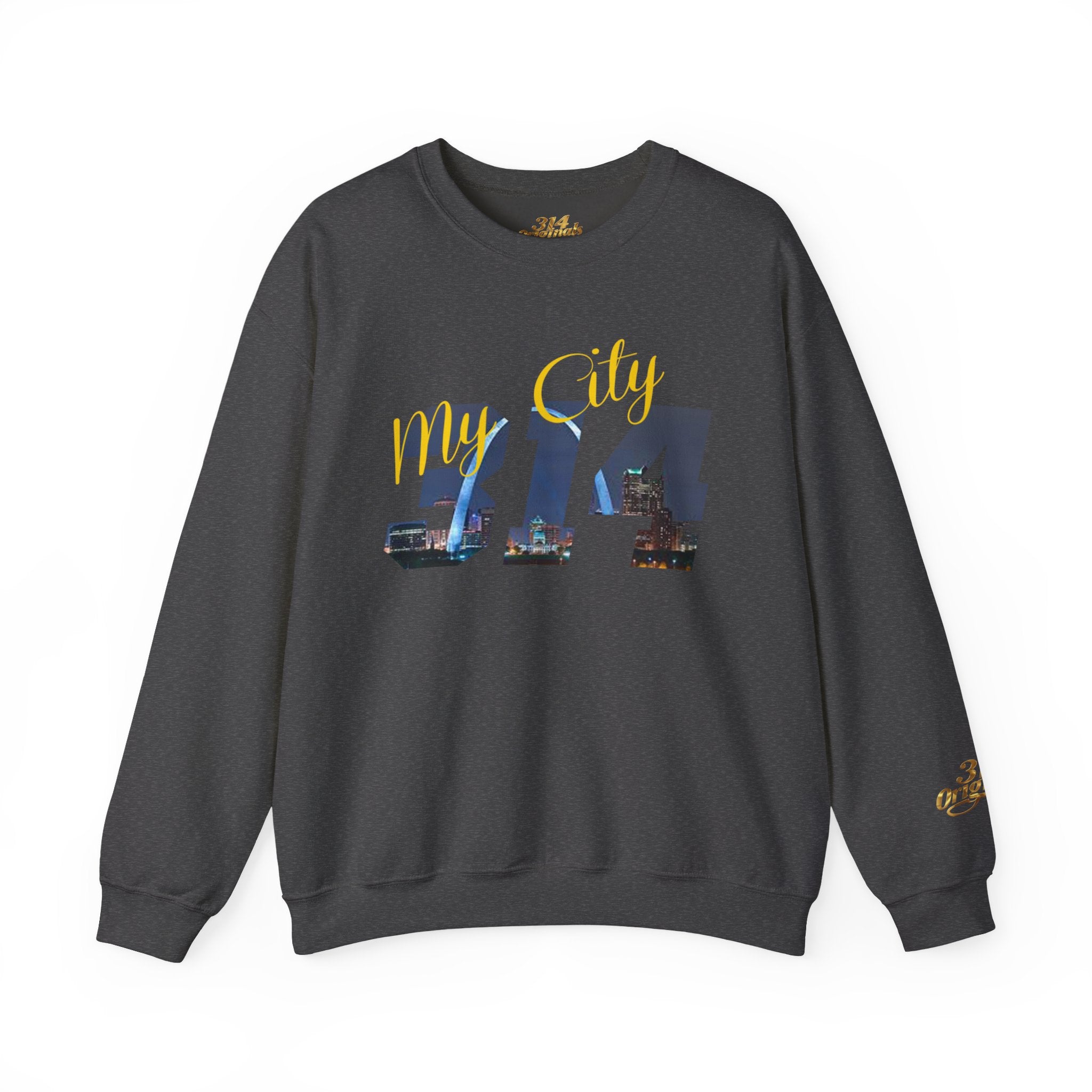 314 City Crewneck Sweatshirt — St. Louis Skyline Graphic - 314 Originals