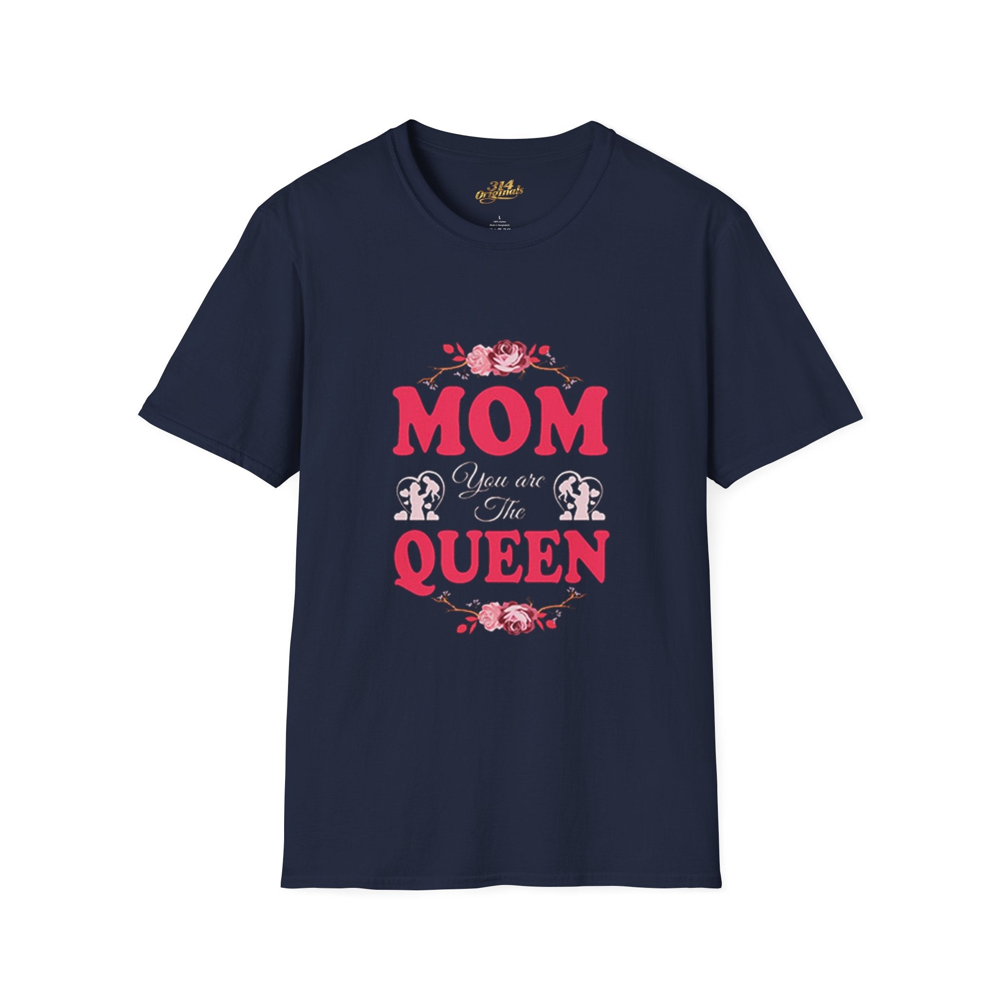 Mom You Are The Queen T‑Shirt — Floral Mother's Day Gift Printify T-Shirt  314 Originals