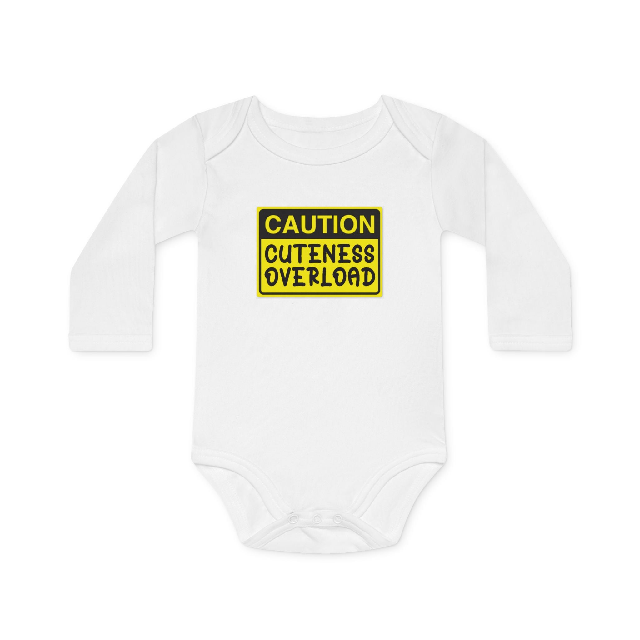 Caution: Cuteness Overload Baby Bodysuit – 314 Originals Long-Sleeve Organic Onesie - 314 Originals
