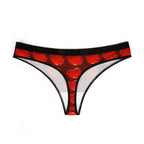 Women's Heart-Print Thong Panties — Red Romantic Valentine Lingerie - 314 Originals