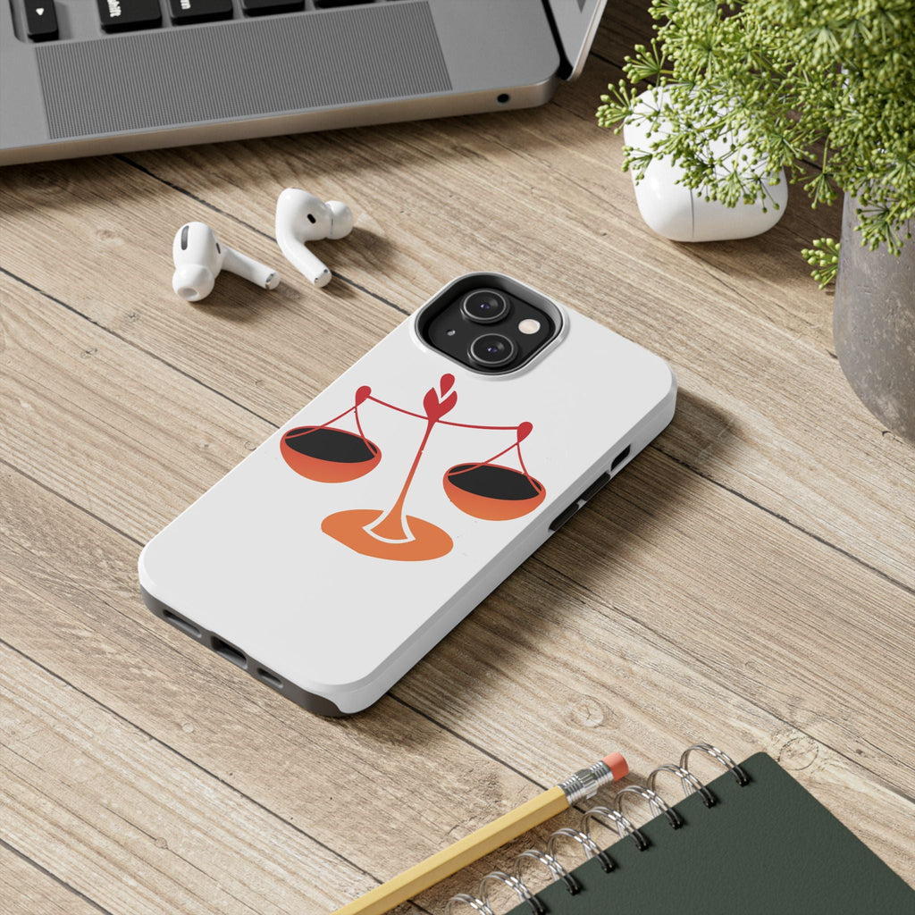 Libra Scales Phone Case — Zodiac Balance Tough Protective Cover Printify Phone Case  314 Originals