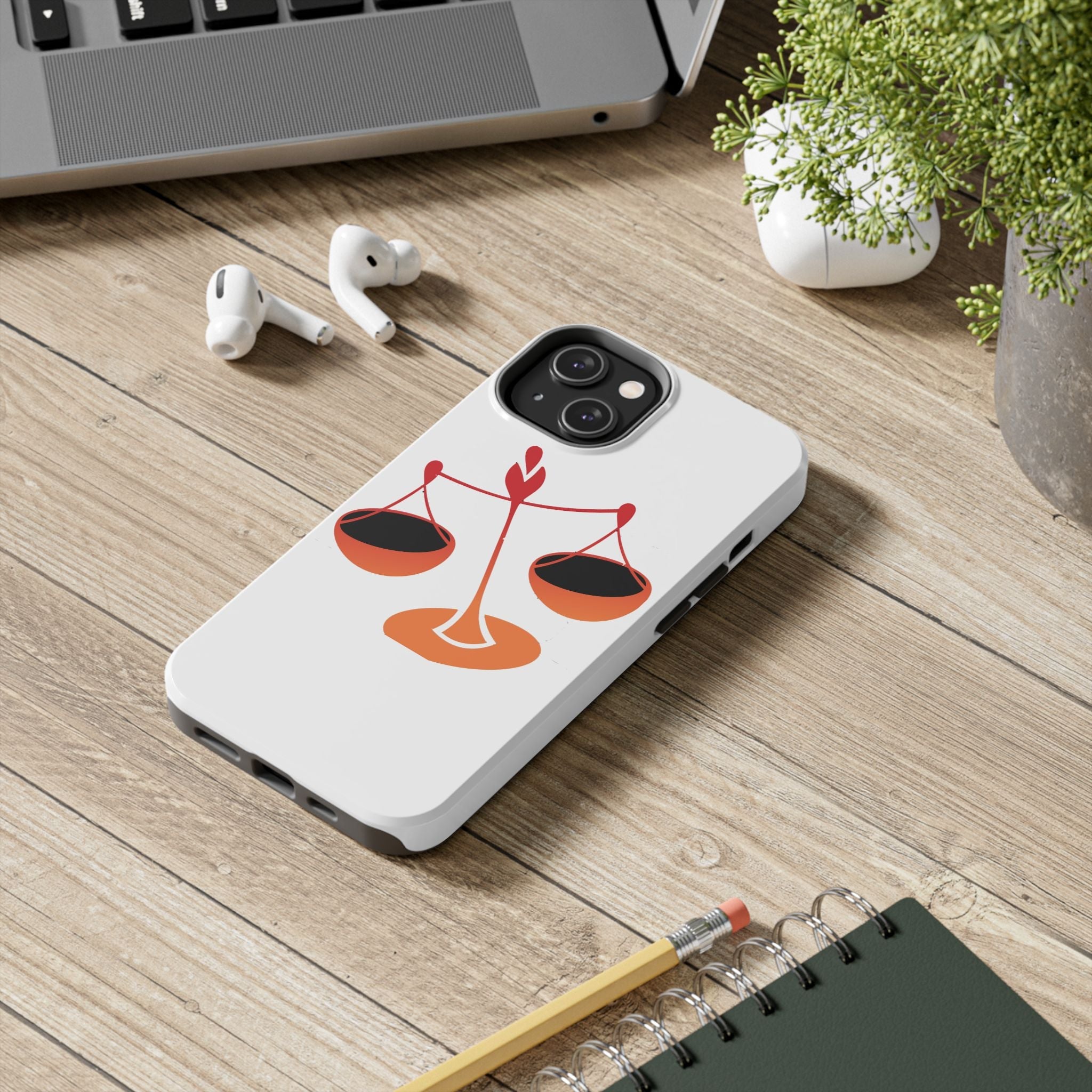 Libra Scales Phone Case — Zodiac Balance Tough Protective Cover Printify Phone Case  314 Originals