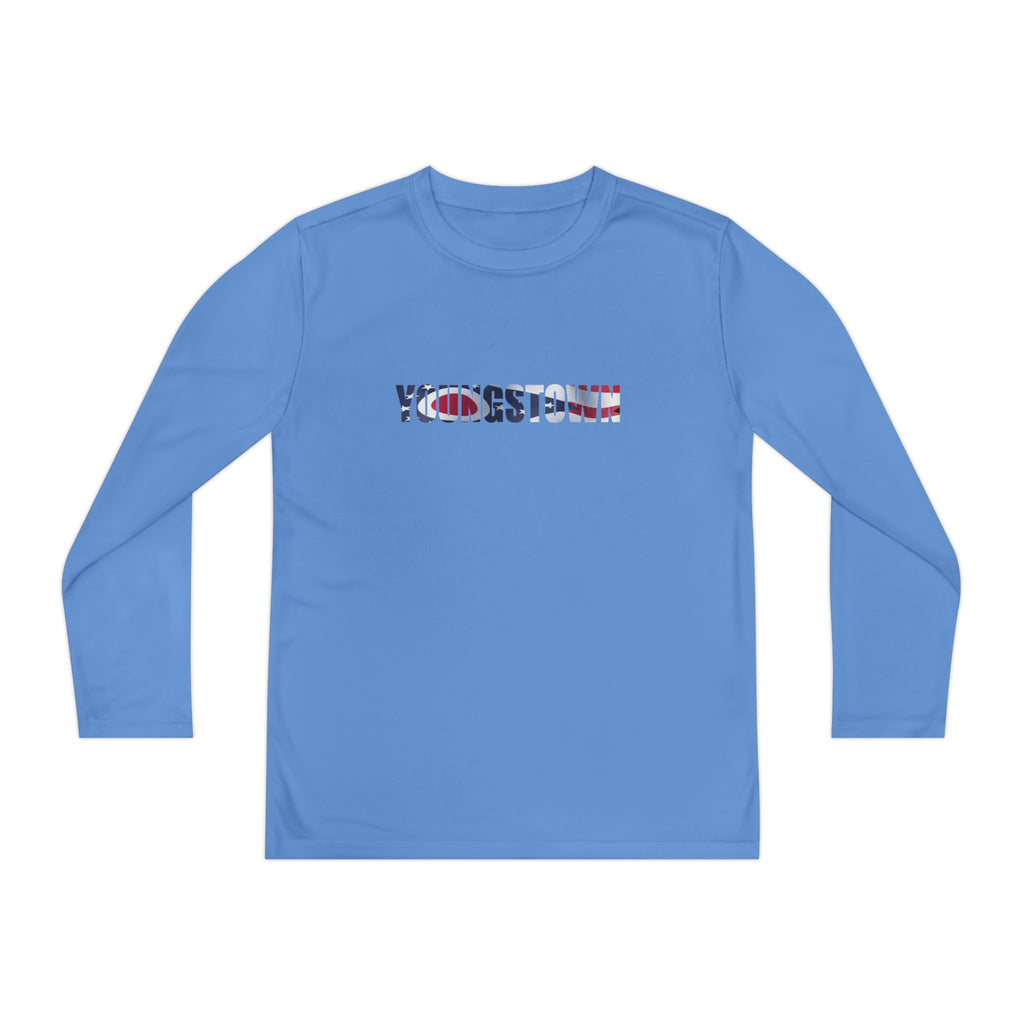 Ohio Flag Youth Long Sleeve Tee — Youngstown Text Graphic - 314 Originals