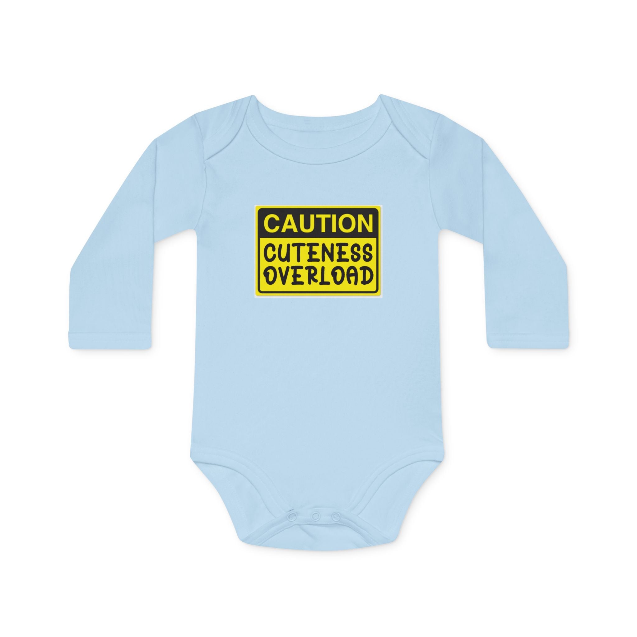 Caution: Cuteness Overload Baby Bodysuit – 314 Originals Long-Sleeve Organic Onesie - 314 Originals