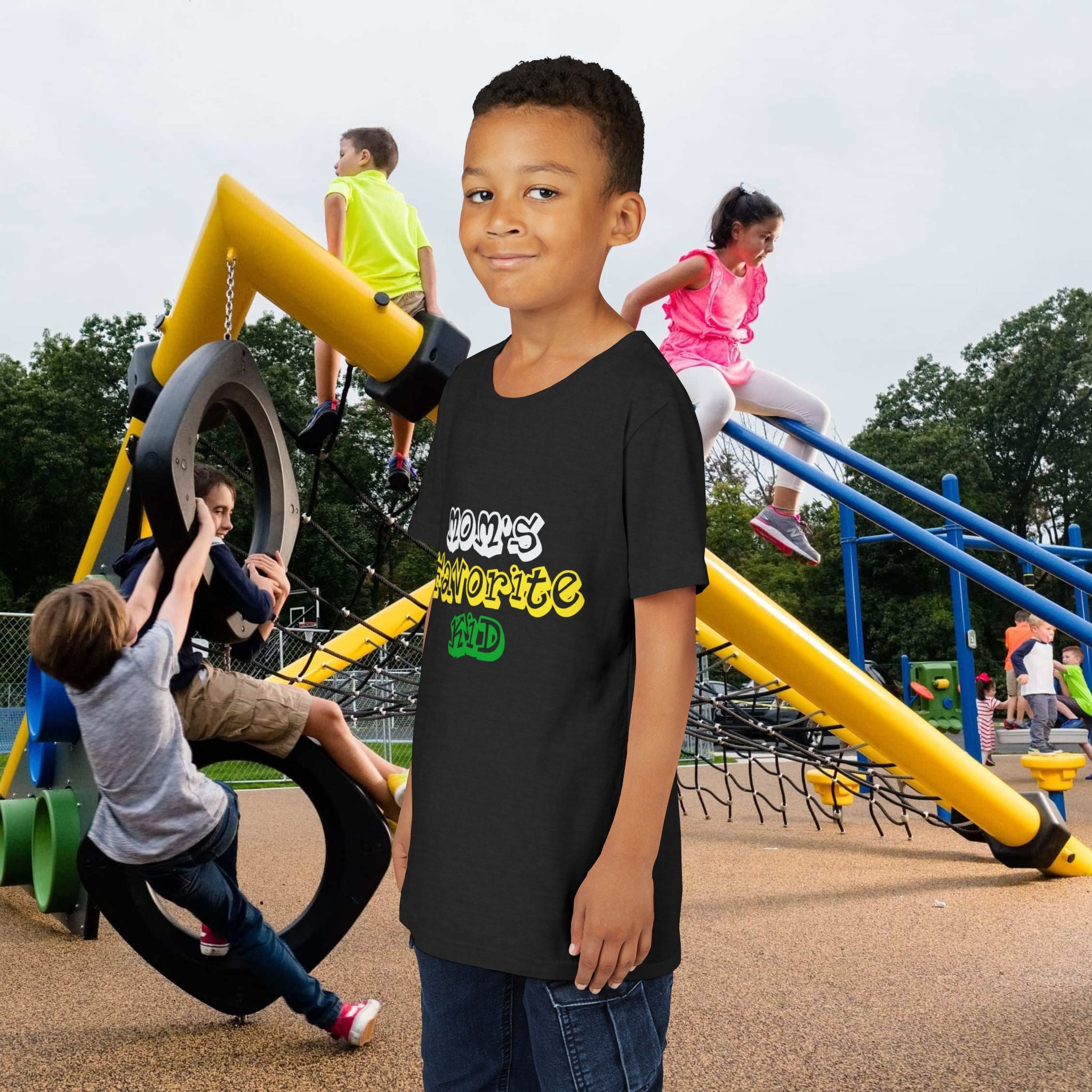 Boys "Favorite Kid" Retro Yellow & Green Graphic T-Shirt - 314 Originals