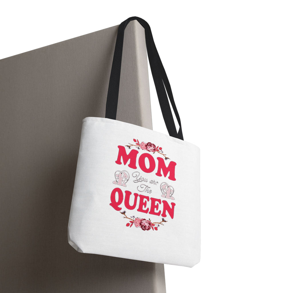 "Mom You're the Queen" Floral Mother's Day Tote Bag Printify Bags  314 Originals