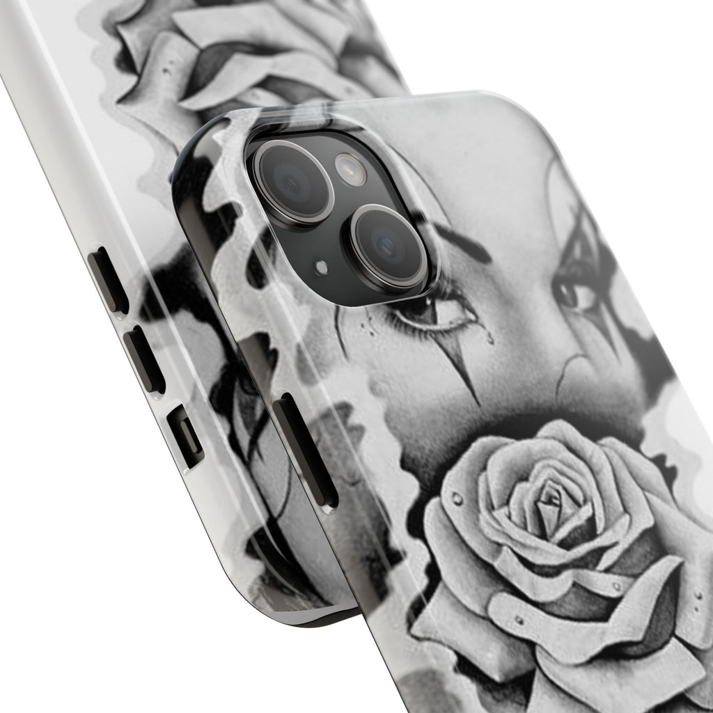 Noir Clown Face with Rose Shockproof Phone Cover - 314 Originals
