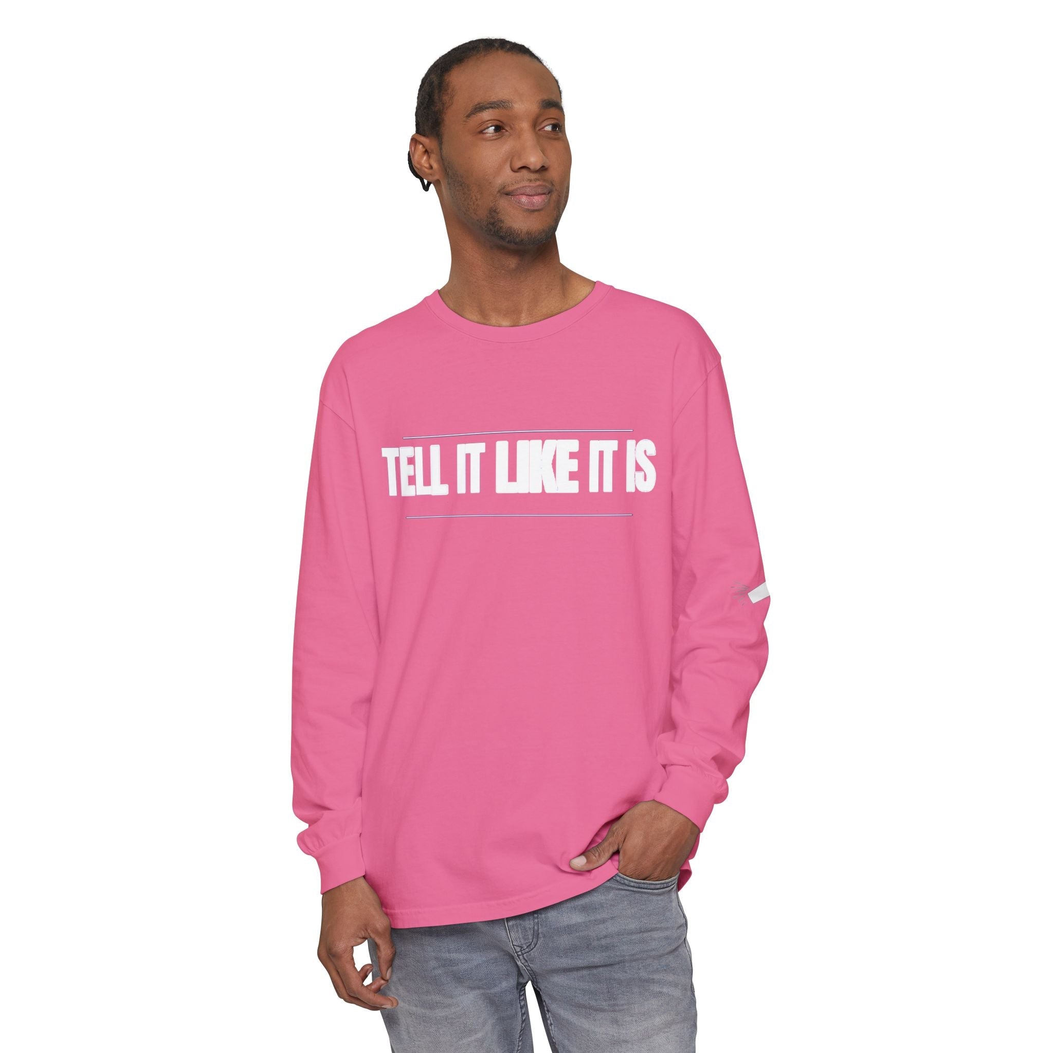 Tell It Like It Is Long Sleeve Tee — "No Scripts... No Filters... No Bullsh*t" Statement Shirt Printify Long-sleeve  314 Originals