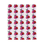 Ladybug Pattern Velveteen Plush Blanket — Cute Red Ladybug Throw for Kids & Nursery - 314 Originals