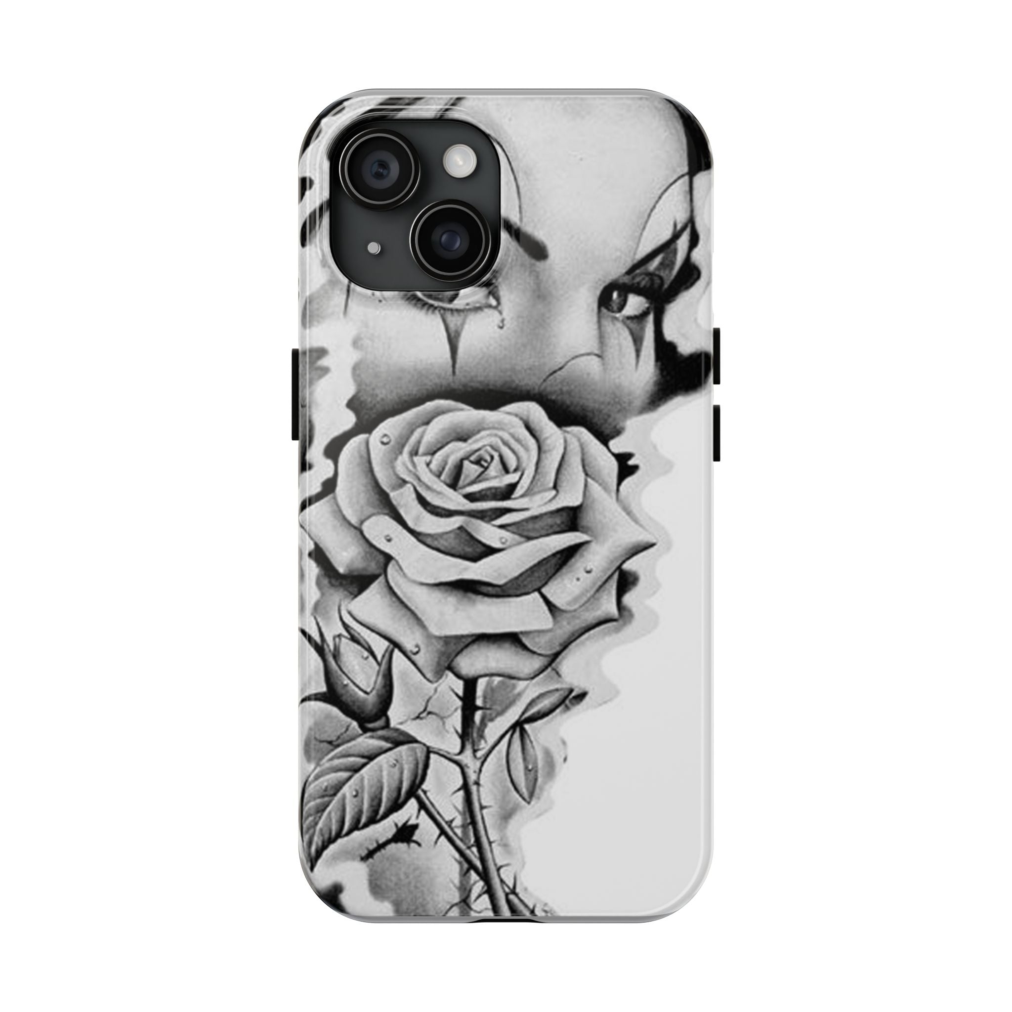 Noir Clown Face with Rose Shockproof Phone Cover - 314 Originals