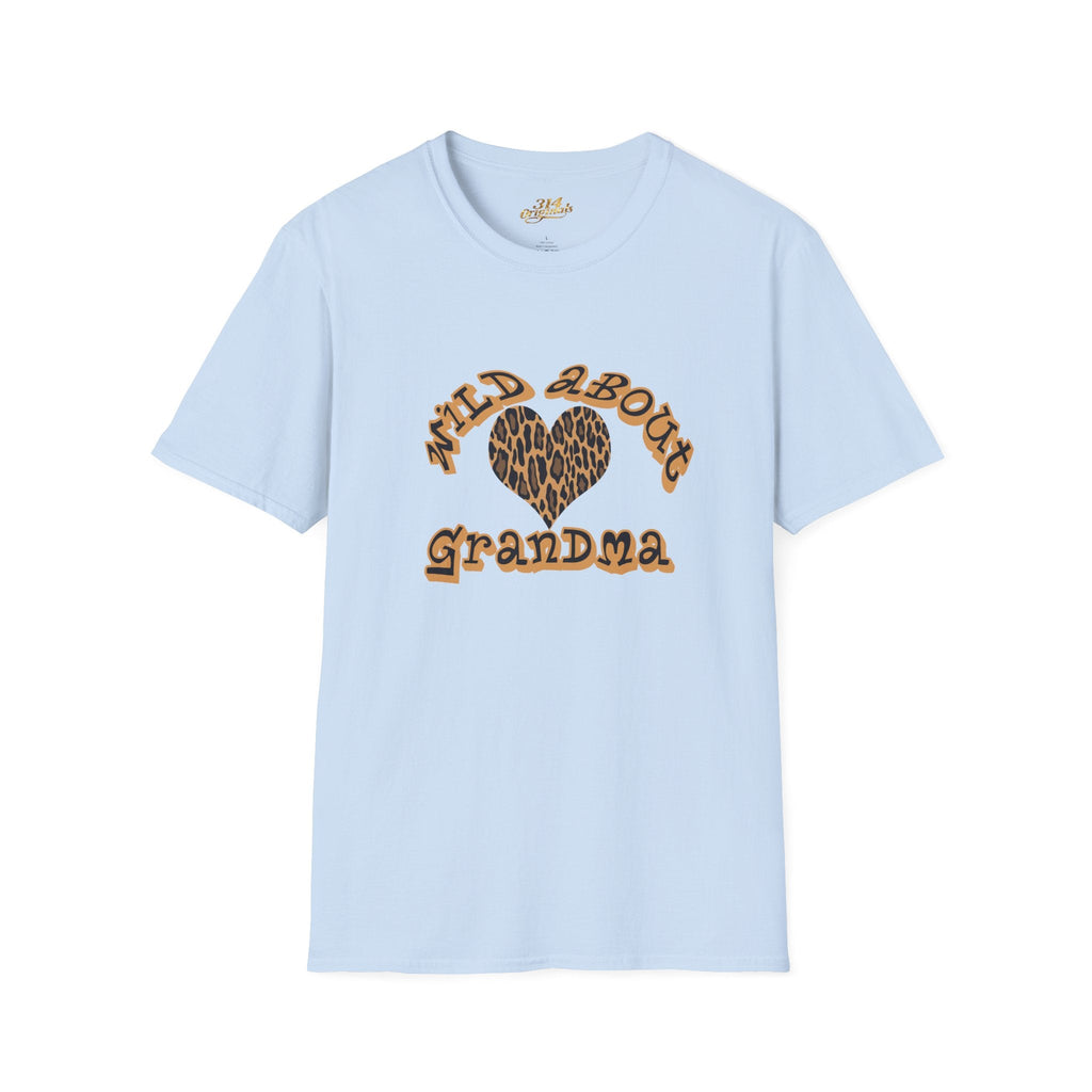 Wild About Grandma Leopard Heart T-Shirt Printify T-Shirt  314 Originals