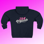 'Queen' Chest Logo Zip Hoodie — Women's Urban Streetwear Printify Hoodie  314 Originals