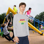 "Mom's Favorite Kid" Youth Long Sleeve Tee — Colorful Retro Graphic - 314 Originals