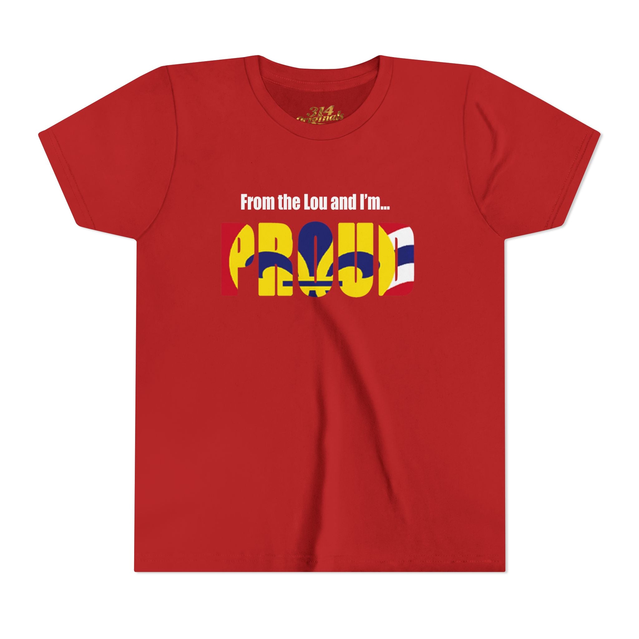 "From the Lou and I'm... Proud" St. Louis Flag Kids Shirt