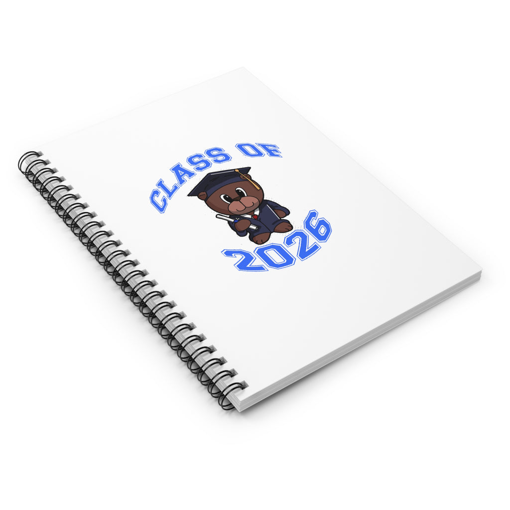 Class of 2026 Graduation Notebook — Cute Bear Grad Spiral Notebook