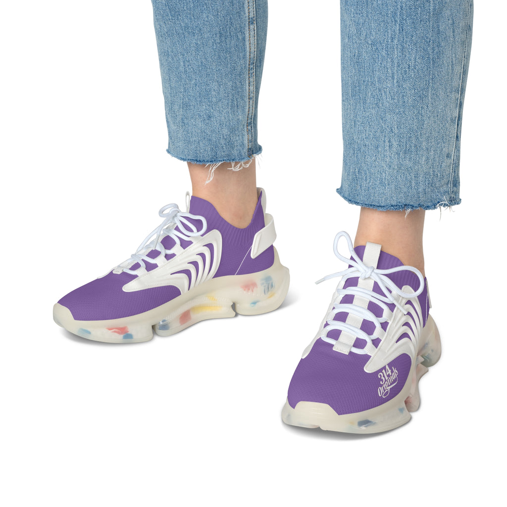 Women's Light Purple Mesh Sneakers — Lightweight Athletic Running Shoes with '314 Originals' Accent - 314 Originals
