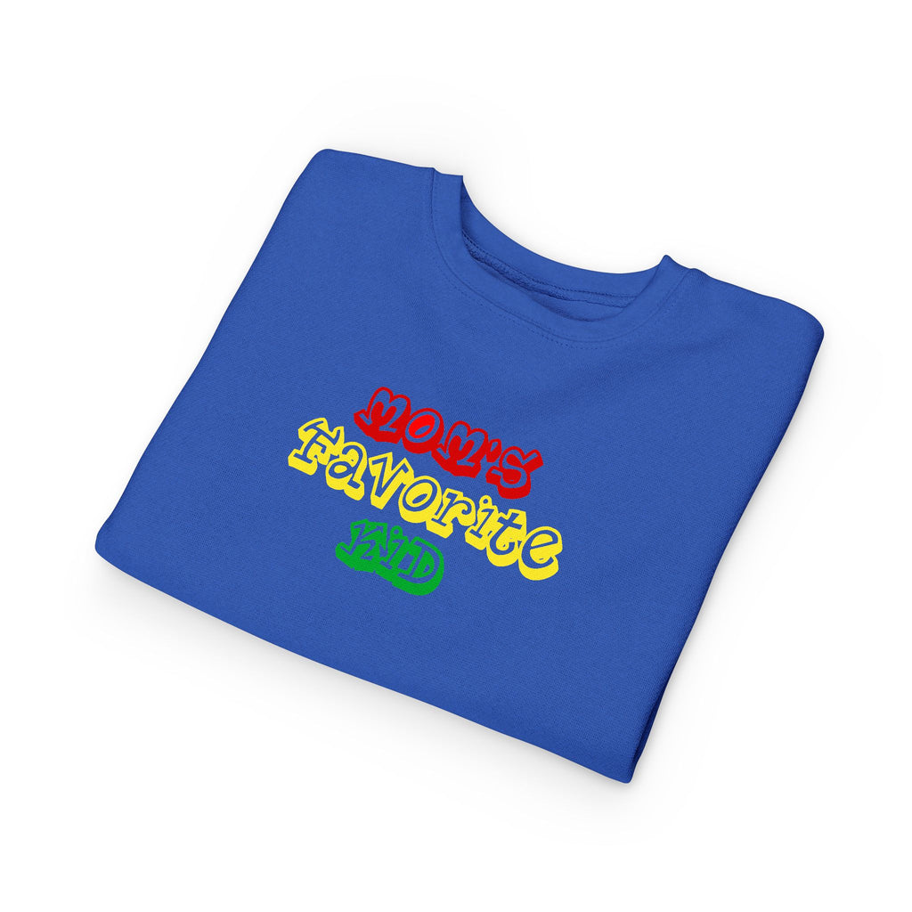 Mom's Favorite Kid Toddler Sweatshirt — Colorful Retro Rasta Kids Pullover