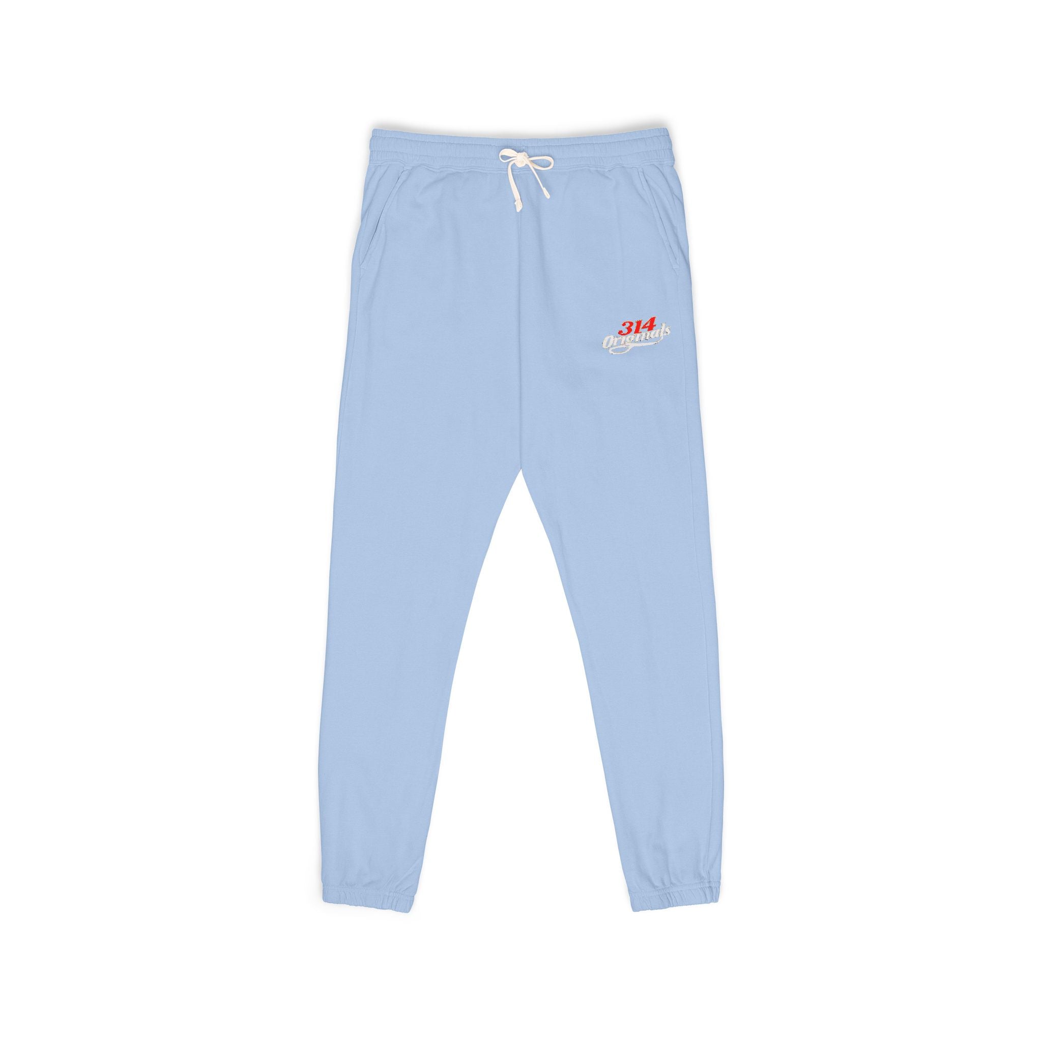 Fleece Sweatpants with Retro Script Chest Logo Printify Trousers  314 Originals