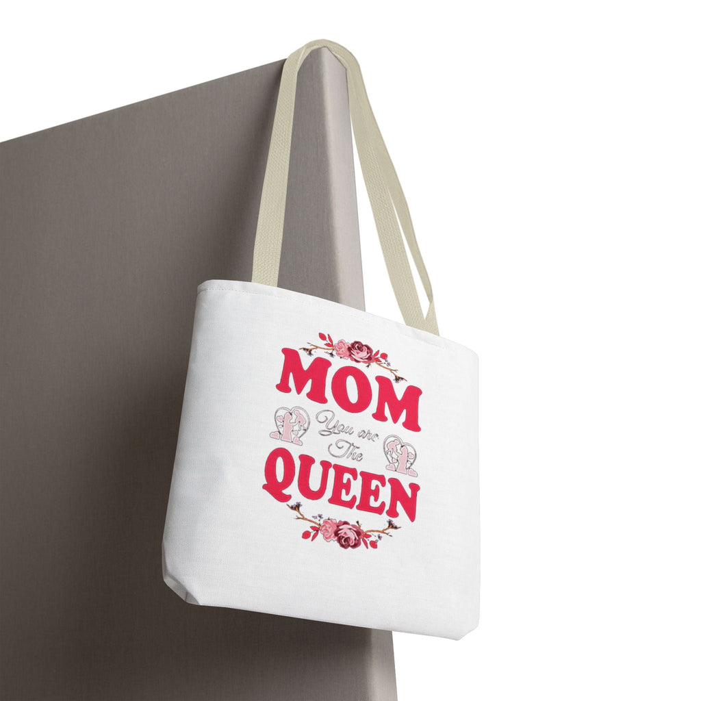 "Mom You're the Queen" Floral Mother's Day Tote Bag Printify Bags  314 Originals