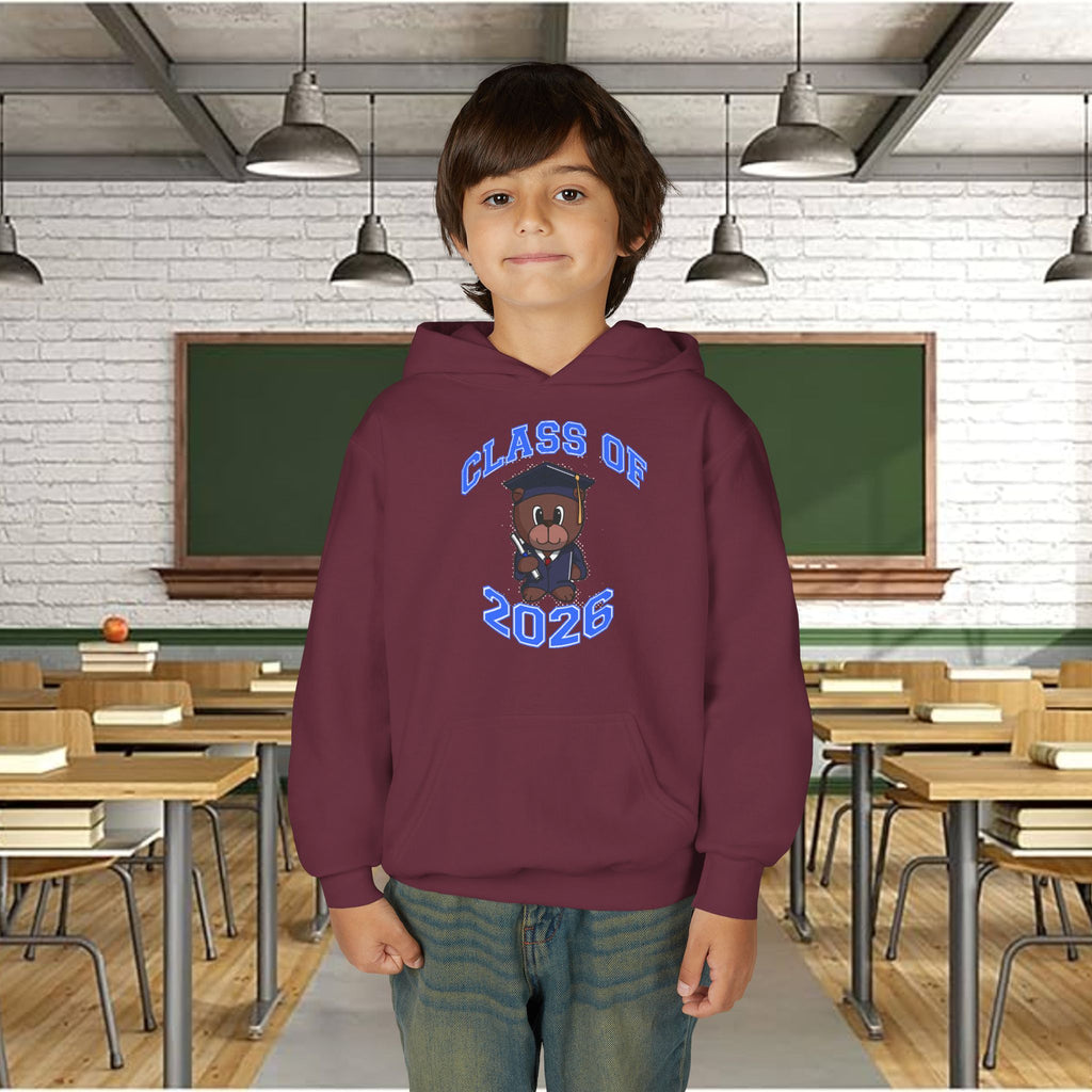 Youth Hoodie - 'Class of 2026' Graduation Bear Hoodie with '314 Originals' Back Print